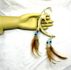 Native American Made Antler Dream Catcher  Dreamcatcher  Turquoise   Coa   adc-8