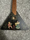 Vintage Balalaika Three-string Folk Musical Instrument Hand Painted 10 5   