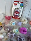 Baby Girl Pacifier Mega Lot 46   6 Clips Holders Soothies Mam Itzy Ritzy Reborn