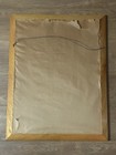 Vintage Framed Cross Stitch Fiber Art Handmade Crewel Embroidery 21 X 27 60s 70s