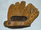 Vintage 1940s Ok Mfg  Co  Leather Baseball Glove Split Finger Mitt Dixie Walker