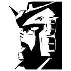 Gundam Head Decal Sticker For Macbook Laptop Car Window Bumper Helmet Wall Decor