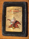 Vintage 2000 Anheuser Busch Budweiser Millennium Brass Zippo Lighter Tarnish