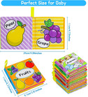 12pcs Soft Baby Books  Soft Cloth Books  Bath Toys  Crinkle Washable Non-toxic E