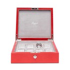 Rapport London Brompton L267 Leather Eight Watch Box In Red