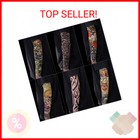 Gospire 6 Pcs Stretchy Nylon Fake Temporary Tattoo Sleeves Body Art Arm Stocking