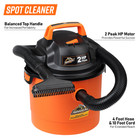 Armor All 2 5 Gallon 2 Peak Hp Wet Dry Vacuum Auto Detail Shop Vac Vom205p 0901