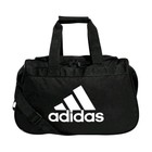 Adidas Diablo Ii Small Duffel Gym Bag Black  white Unisex 20 5  X 11 75  X 11  