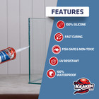 Kraken Bond Aquarium 100  Silicone Sealant  10 1oz 2 Pack - Black