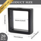 Framendino 20 Pack Black 3d Floating Frame Challenge Coin Display Case Stand Box
