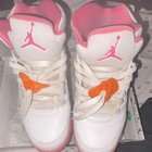 Jordan Air Jordan 5 Unisex Kids 5 5 White Pink Orange Leather Mid-top