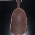 Primitive Style Wooden Scoop  Medium Brown Wood Tone  Brown Wooden Handle