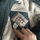 Izza Men   s Green Bomber Jacket Hooded Sherpa Lined Full Zip 26  Chest