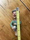 Vintage Anri Style Mechanical Bottle Stopper Wood Carved German Beer Drinker