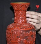 12  Old Chinese Lacquerware Dynasty Palace Fengshui Tree House Bottle Vase