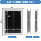 16   X 21   Large Dog Door Pet Door Double Panels Automatic Close Up To 120lbs