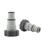 1 25  To 1 5  Type A Hose Adapter W collar For Threaded Connection Pumps Gray