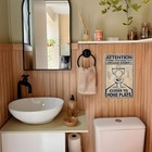 Tin Metal Sign Funny Bathroom Decor Toilet Hippie Wall Decor 8x12