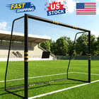 Backyard Soccer Goal 8x5 Ft  Heavy Duty Metal Frame Soccer Net With Anti-collisi