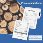 2 1 4  X 50  Thermal Receipt Paper 50 Rolls Cash Register Pos Credit Card Tape