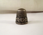 Vintage Stern Bros  Sterling Silver Scroll Sewing Thimble Anchor Hallmark