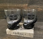 Kraken Black Spiced Rum Tentacle Shot Glass Set With Kraken Playing Cards-new