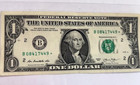 B 08417449    1 One Dollar Bill Star Note 2013 Duplicate Serial Number Error Fw
