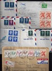 Us 1940 s Post War Collection Of 18 Airmail Covers All To Us Except 1 Registered