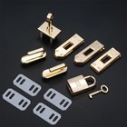 2 4 Sets Metal Bag Hardware Clasp Lock Button For Handbag Shoulder Bag Diy Craft
