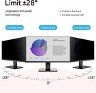 2 Pack 24    Monitor Privacy Screen Filter 16 9 Anti-spy Anti-glare Computer