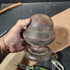 Antique Salvaged Walnut Newel Post Acorn Finial Cap Topper
