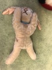 1950  Steiff Bunny  floppy Hansi  Lying Down With Chest Tag And Original Ribbon