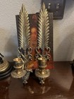 Solid Brass Wall Sconce Candle Holder Rococo Style 14 Tall Frech