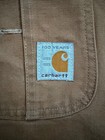 Vintage Carhartt Insulated Bib Overalls Mens L Brown Duck Quilt Lined 1989