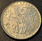 1963 Greece 30 Drachmai  835 Silver Coin Centennial Five Greek Kings  Nice 