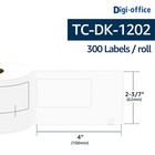 Shipping Labels Dk-1202 2 4 In X 3 9 In Compatible With Brother Ql-500 Ql-550