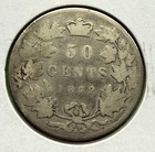 1872 H Canada 50 Cents  925 Silver Coin