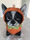 French Bulldog Pumpkin Costume Halloween Figure Decor 7in Resin