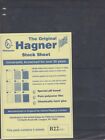 Stock Sheets 15 Pages For Stamp Double Sided 2 Row Polyester Film Black  Hagner