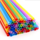100pcs Colorful Flexible Plastic Drinking Straws Wedding Party Kitchen Supplies 