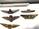 Vtg American Airlines Aa  Twa  United  Delta Junior Pilot  Stewardess Wing Pins