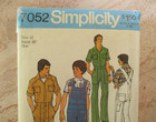 Simplicity Pattern 7052 Mens Jumpsuit   Overalls Size 42 Waist 36  Uncut Vintage
