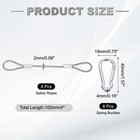 4 Inch Safety Cable Lock 4 Pcs 304 Stainless Steel Security Wire Rope Clear