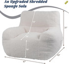 Giant Bean Bag Chair For Adults Soft Lambswool Lounge Chair Bedroom Living Room