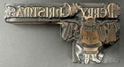 Antique Letterpress Printing Block Merry Christmas Santa Claus Meier   Frank