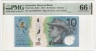 2017 Australia Certified Pmg Gem Unc 66 Epq 10 Dollars  waltzing Matilda  Note