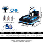 8 In 1 Heat Press Machine 15 x15  Transfer Sublimation T-shirt Mug Plate Hat