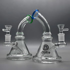 Asst  Color Puck Matrix Hookah Water Pipe Glass 7 0 Inch Micro Mini Tobacco Bong