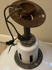Vintage  18  White Porcelain Enamel Barn Gas Station Industrial Light Fixture