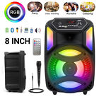Portable Bluetooth Speaker Sub Woofer Heavy Bass Sound System W  Remote   Mic